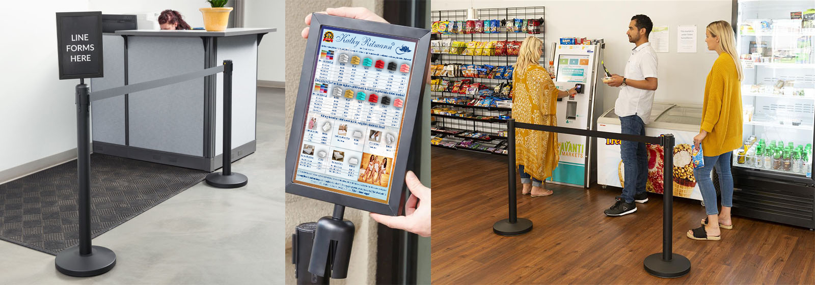 információs tábla kordon